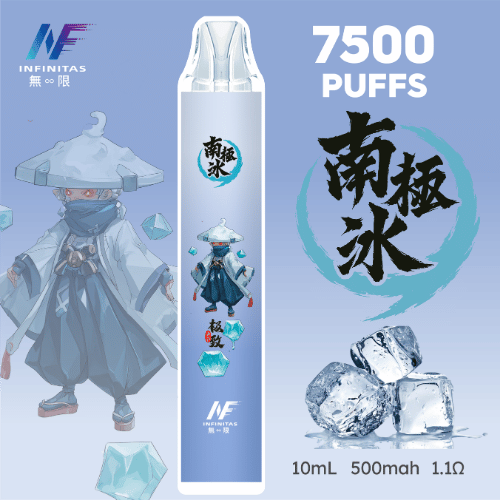 極地冷冽瞬間提神!INF無限拋棄式7500口南極冰:天然薄荷微甜,醒腦不生痰的純淨涼感
