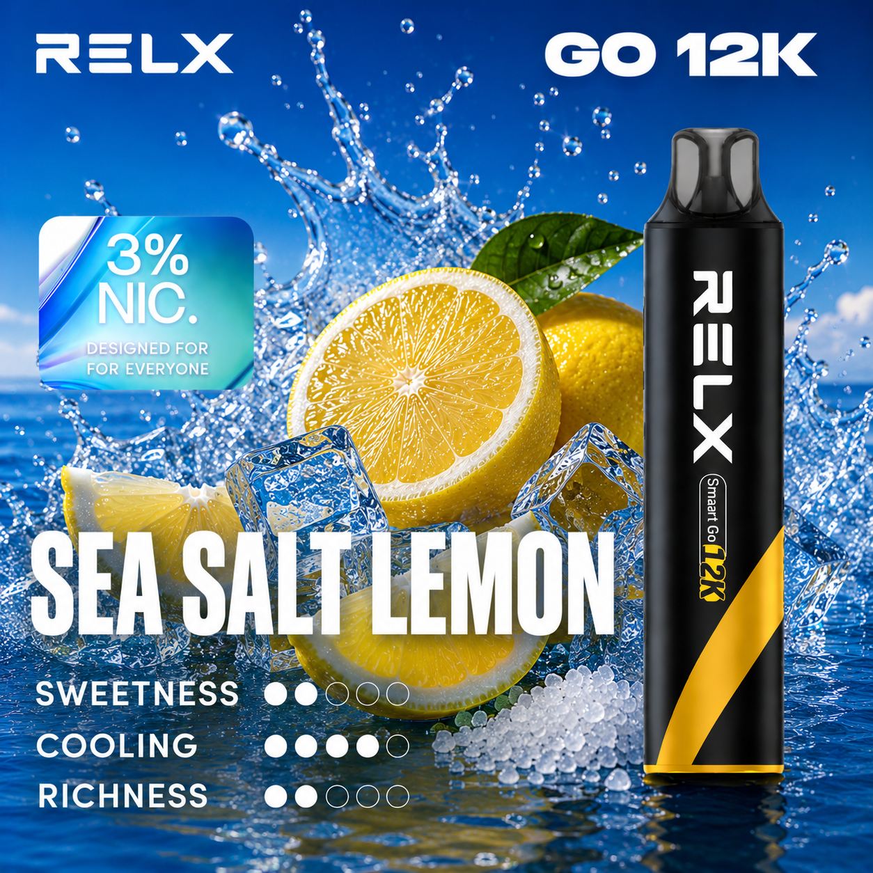 【潮汐特調】RELX 悅刻 12000 口「海鹽檸檬」真實評測:微鹹微酸的夏日電解質風,擊碎死甜發膩的創意特調天花板!